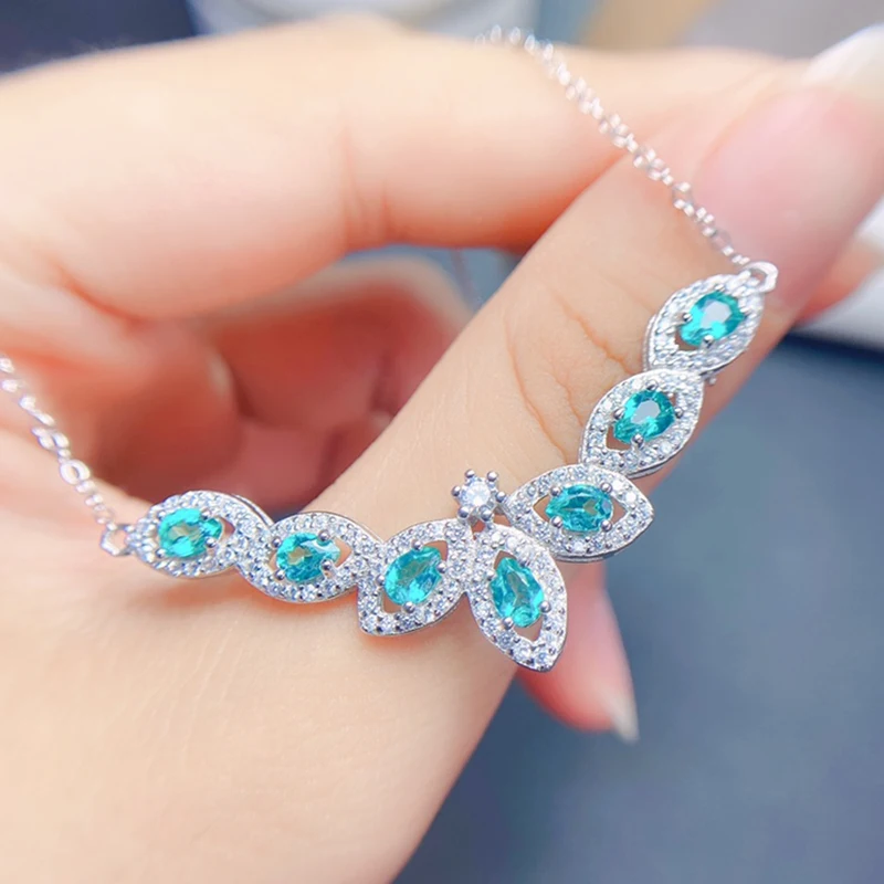 Natural Topaz pendant necklace for women silver 925 jewelry luxury gem stones 18k gold plated free shiping items 1