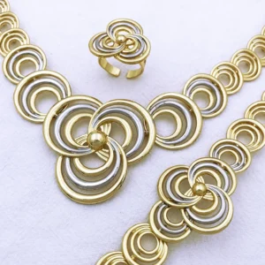 Elegant Women Necklaces Jewelry Sets Gold Color Jewelry On The Neck Wedding Party Accessories conjunto de joyeria para mujer 3