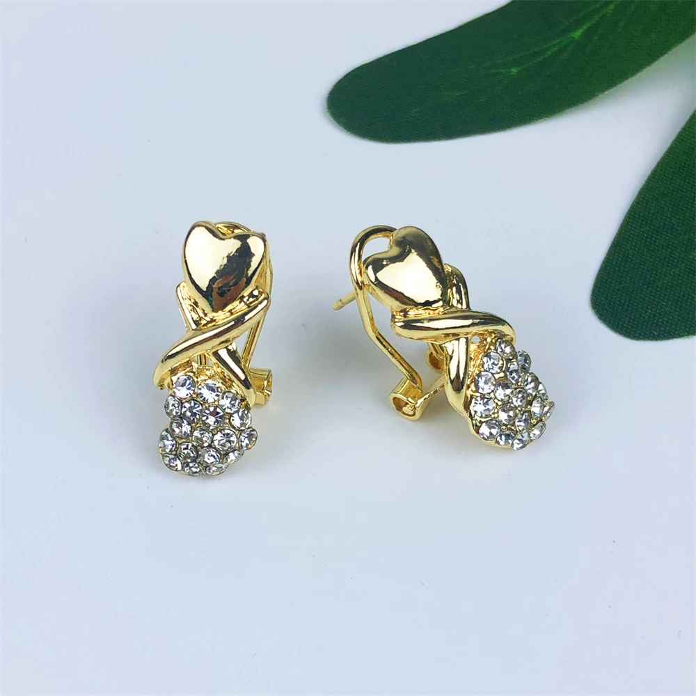 TITI Women Jewelry Set Wedding Bridal Fashion Xoxo Gold Plated Heart Necklace Set Hugs and Kiss I Love You Holiday Jewelry Gift 3