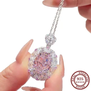 2025 New Trendy 925 Pure Silver Classic Temperament Atmospheric Fashion Classic Women's Plated Platinum Pendant Necklace 1