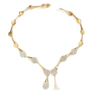 Necklace Earrings Exquisite Set Golden Quiet Elegant Bridal Banquet Jewelry Gifts For Women 5