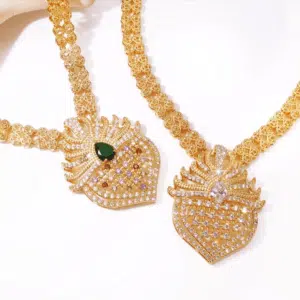 GZJPEI 4Pcs Cubic Zirconia Bridal Jewelry Set Dubai Nigeria Women