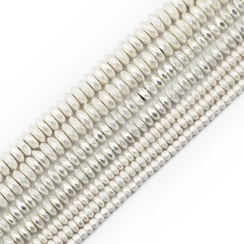 Hematite Matte Silver Spacer Beads