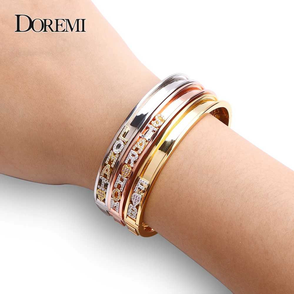 Personalized Letter Slider Charm Bangle - Image 2