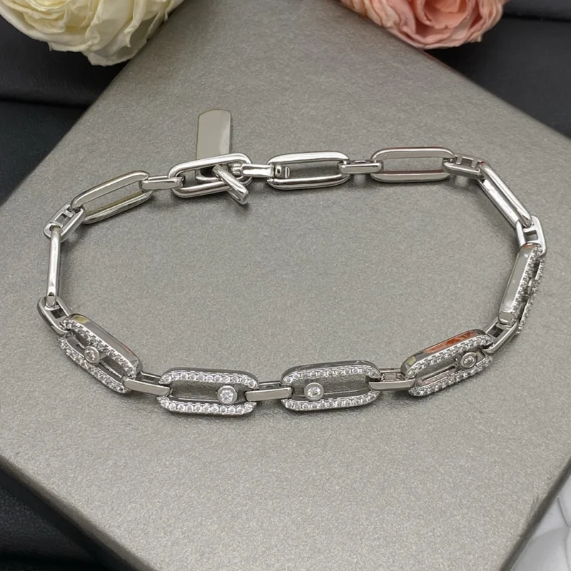925 Silver Link Bracelet Unisex
