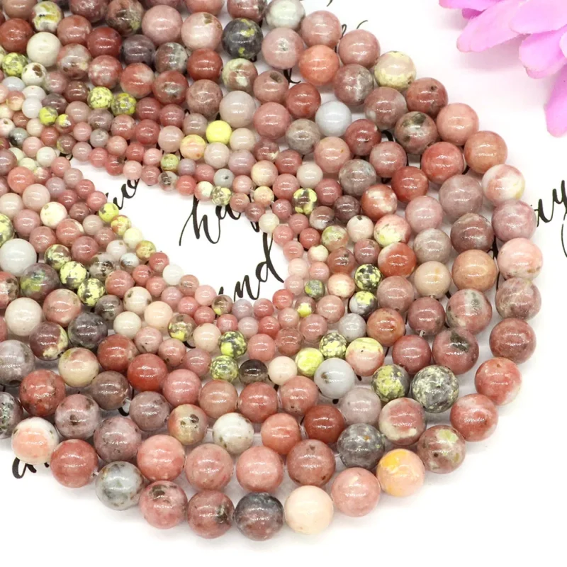 Peach Blossom Jade Stone Beads