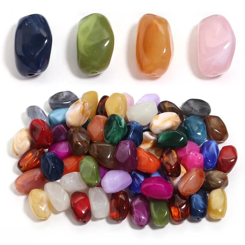 Two-Tone Cloud Acrylic Spacer Beads