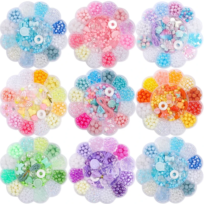 Plum Blossom Acrylic Beads Box Set