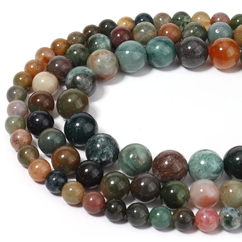 Indian Agate Round Beads Strand