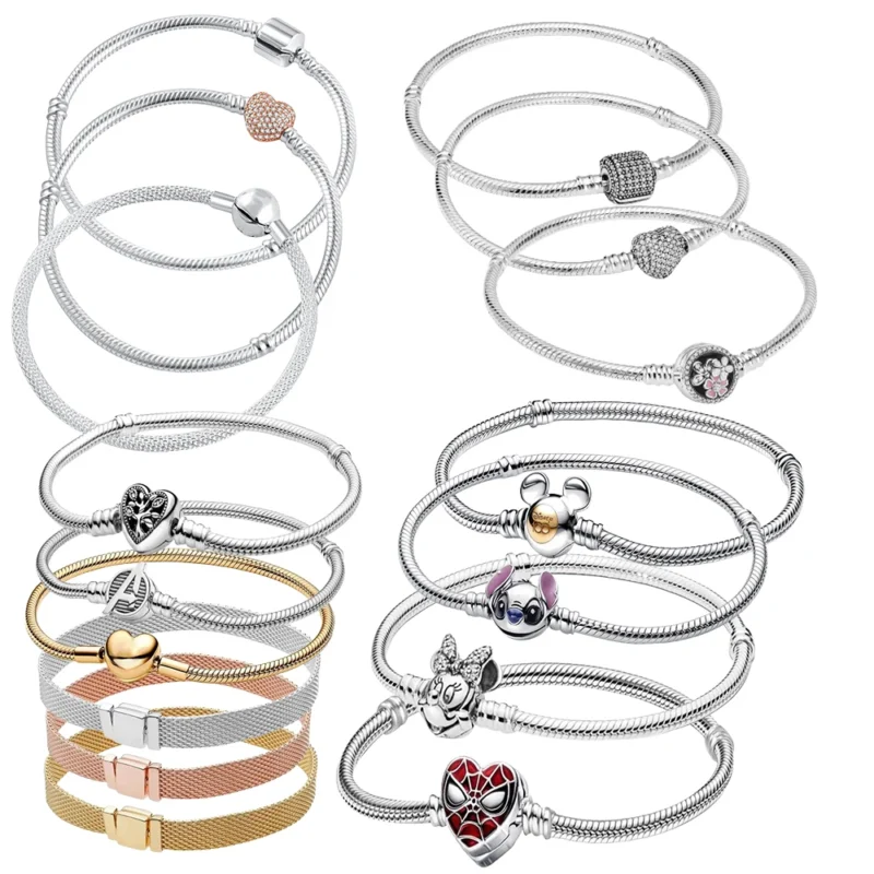 925 Silver Cartoon Charm Bracelet DIY