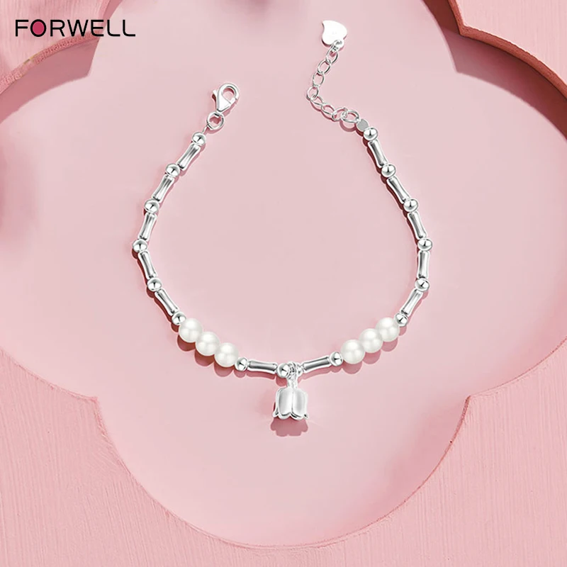 FORWELL Natural Freshwater Pearl Jewelry Set Young Girls Elegant Gift - Image 3
