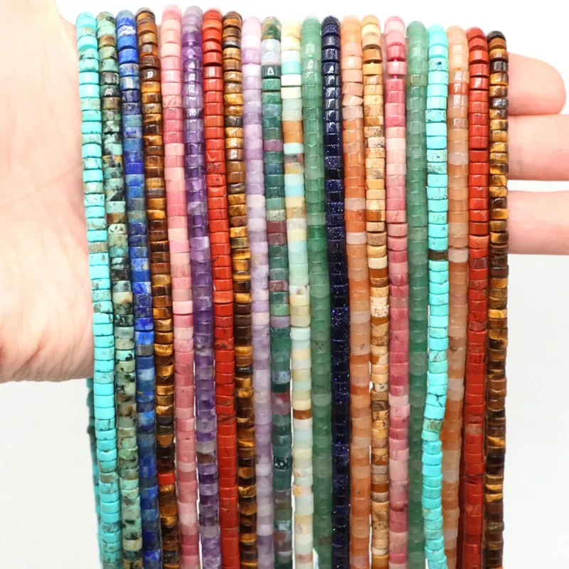 Flat Round Tiger Eye Stone Beads