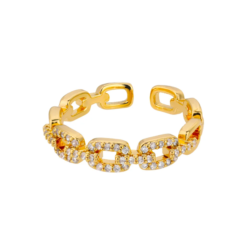 Zircon Twist Chain Couple Ring - Image 6
