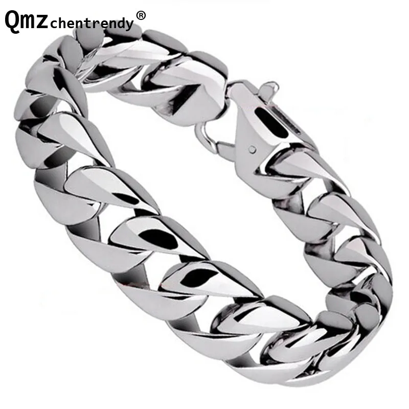 Men’s Titanium Steel Bracelet – Punk Polished Bangle
