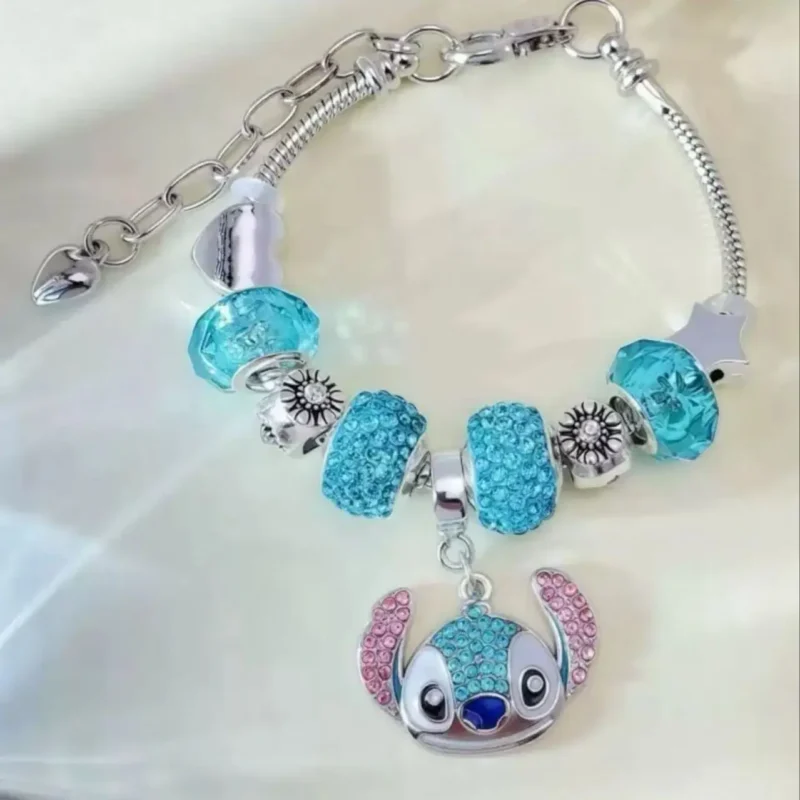 Cute Cartoon Rhinestone Necklace & Bracelet Set for Girls