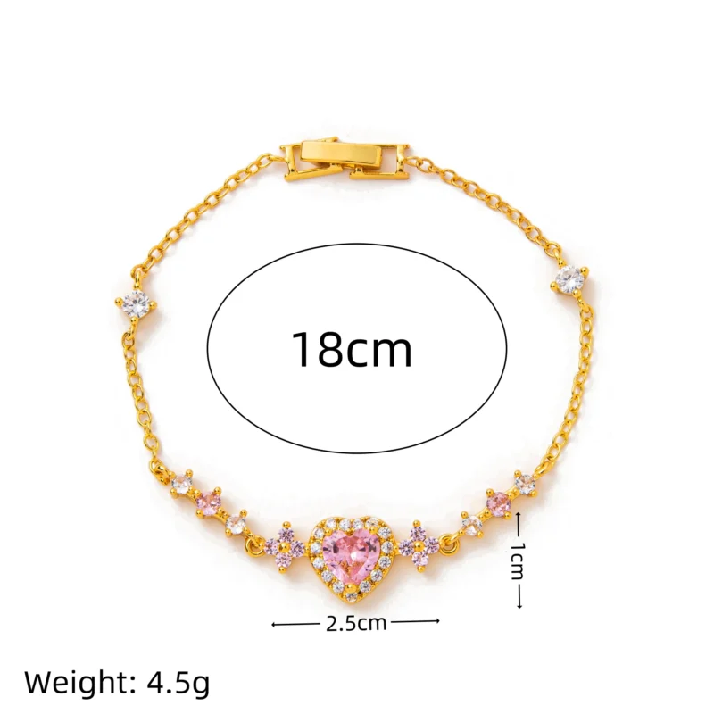 Butterfly & Heart Diamond Bracelet – Gold-Plated Women’s Jewelry