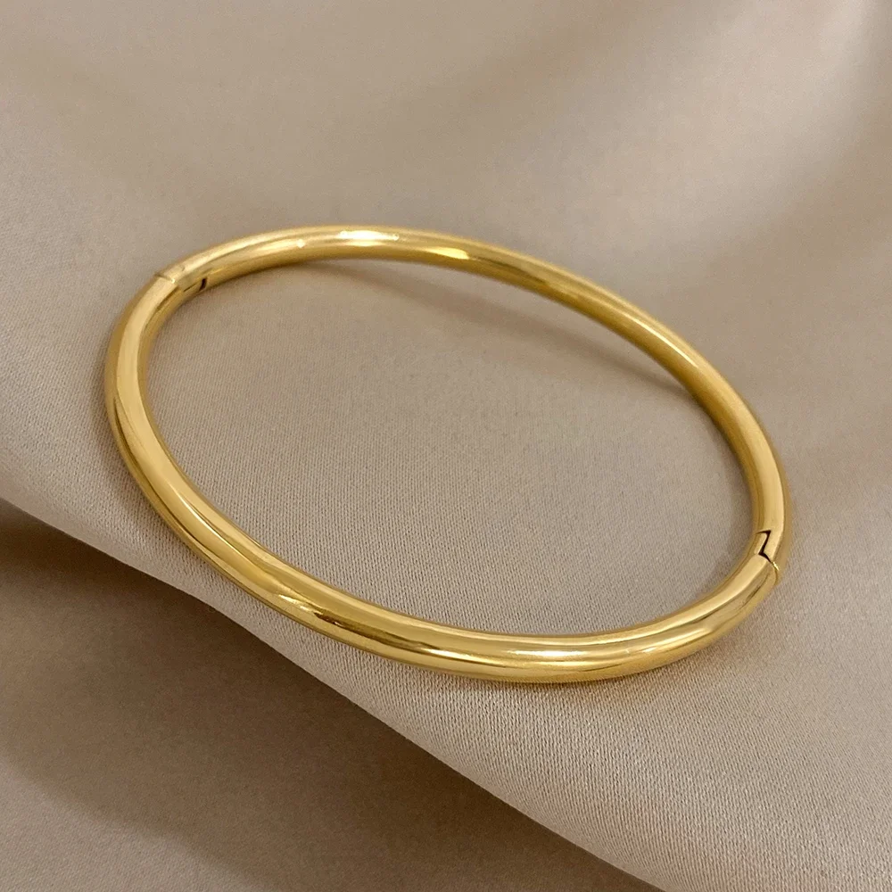 Gold Plated Stainless Steel Cuff Bracelet