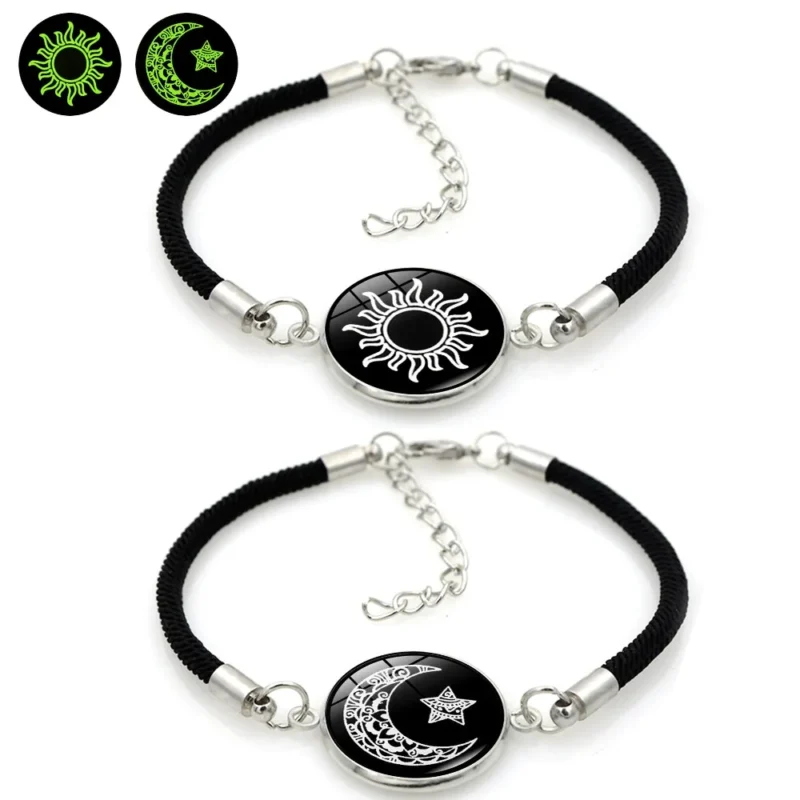 Couple Sun & Moon Rope Bracelet Set – Friendship Jewelry Gift
