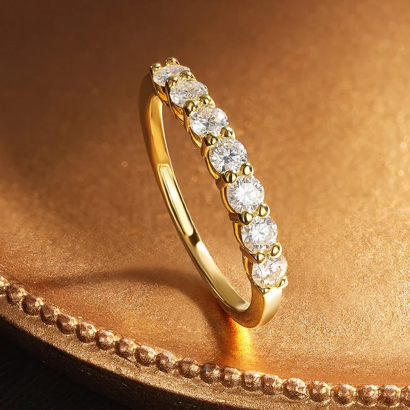 KNOBSPIN Stackable Moissanite Wedding Rings – 925 Silver - Image 3