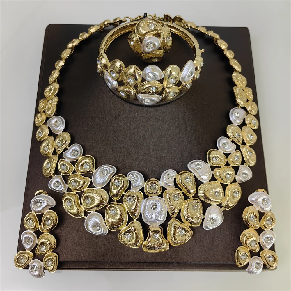 18K Gold Plated 4PCS Jewelry Set Women