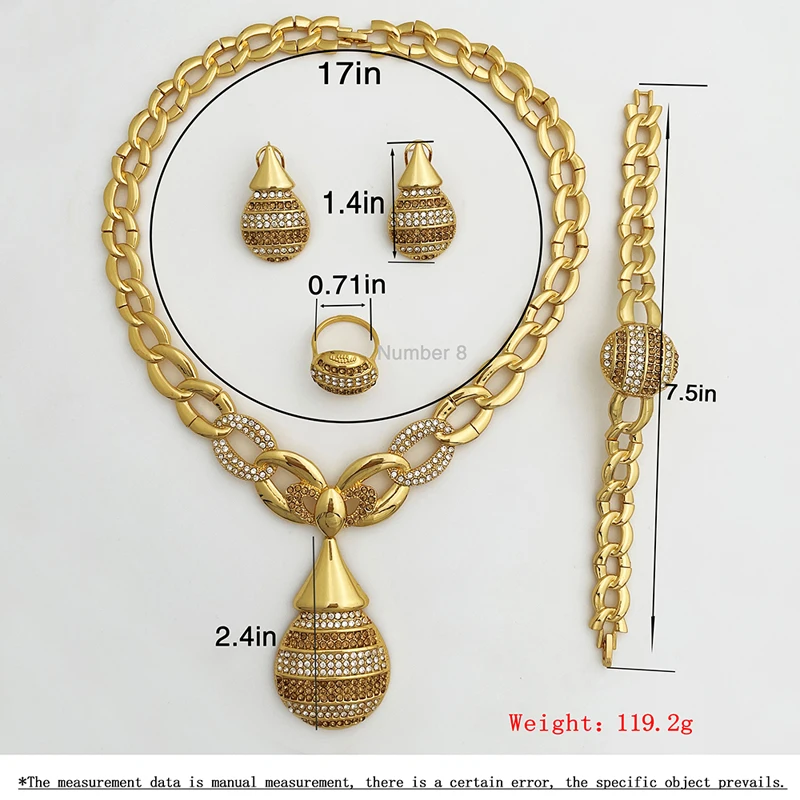 Luxury Dubai 4PCS Jewelry Set - Image 2
