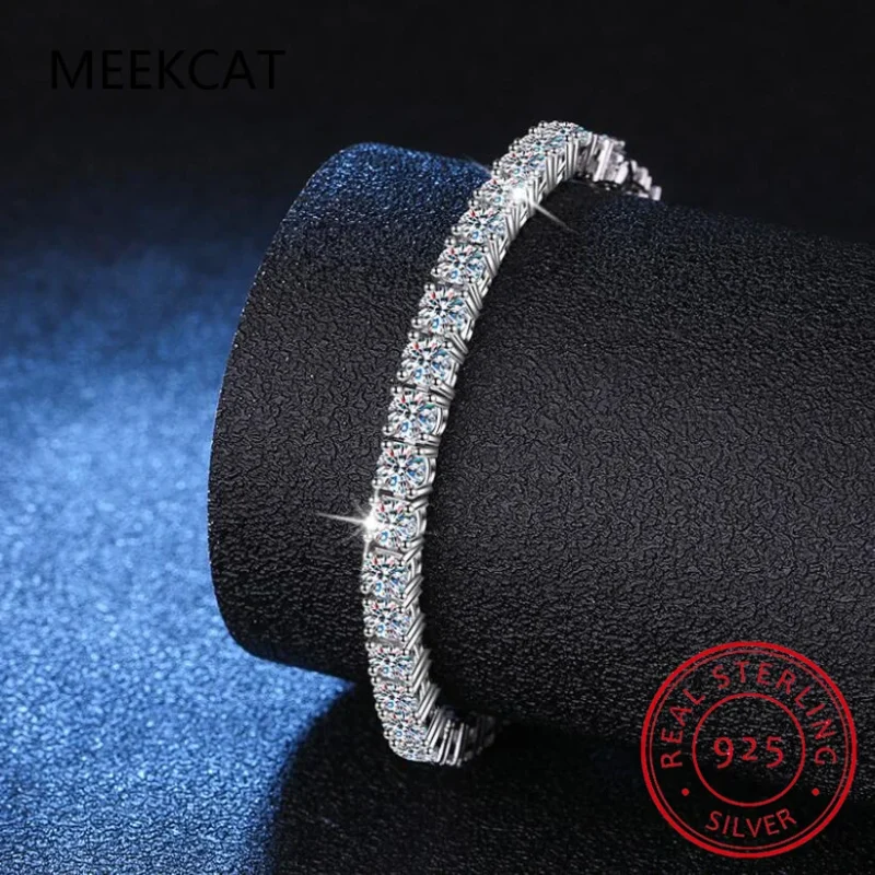Moissanite Tennis Bracelet – 925 Sterling Silver Full Diamond