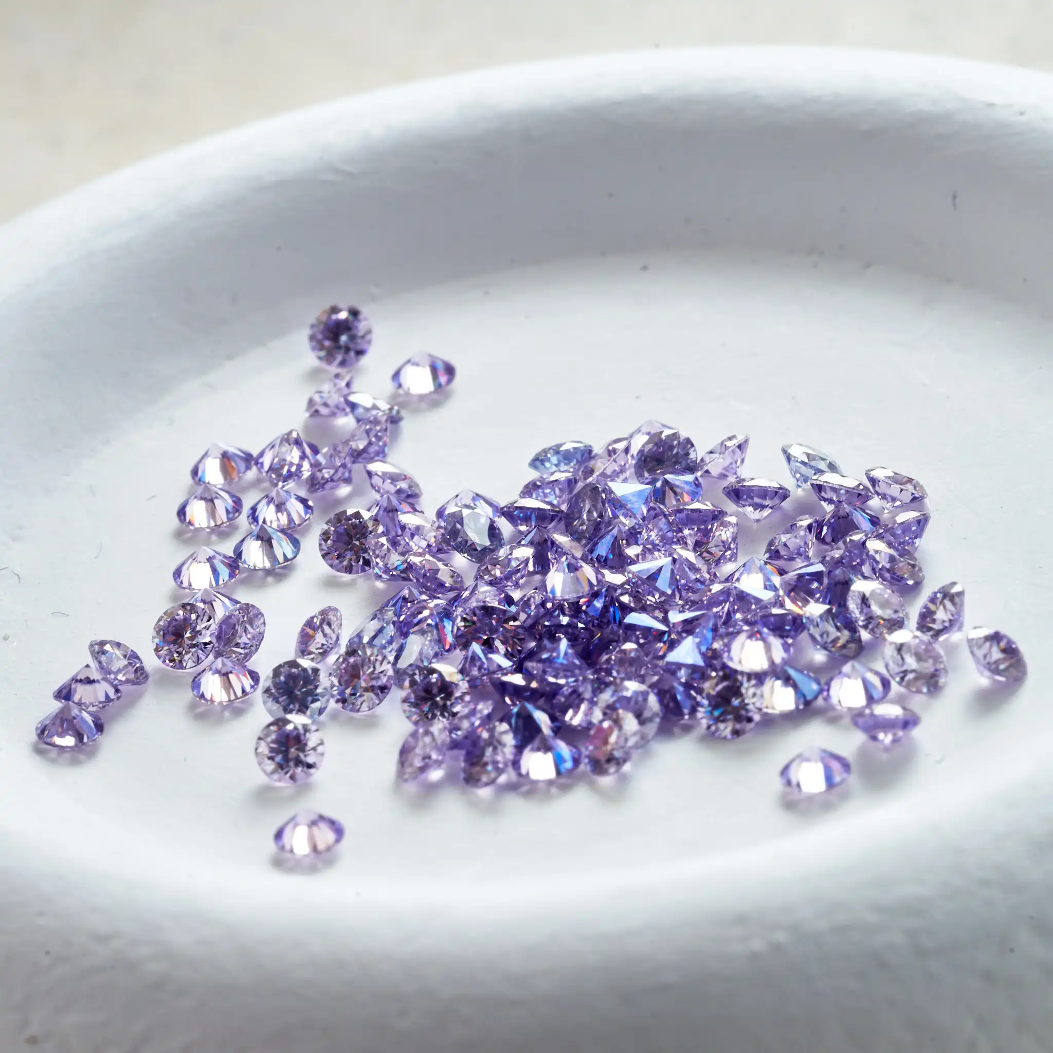 Purple Moissanite Loose Stones 3mm VVS1 10PCS