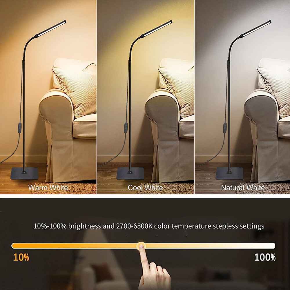 Eye-Friendly Reading Lamp - Dimmable Gooseneck Adjustable Gooseneck Floor Lamp - Targeted Warm Light Slim Dimmable Floor Lamp - Flexible Gooseneck Design 11 Eye-Friendly Reading Lamp - Dimmable Gooseneck Adjustable Gooseneck Floor Lamp - Targeted Warm Light Slim Dimmable Floor Lamp - Flexible Gooseneck Design - Image 11