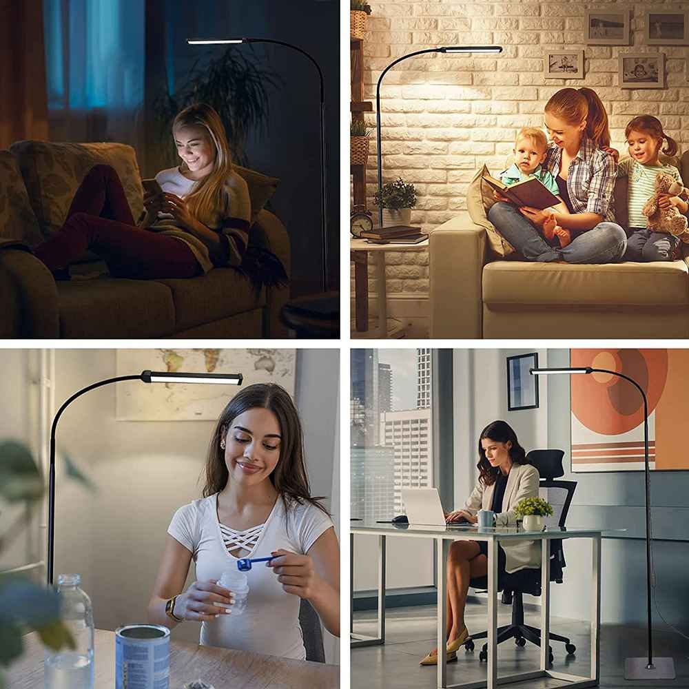 Eye-Friendly Reading Lamp - Dimmable Gooseneck Adjustable Gooseneck Floor Lamp - Targeted Warm Light Slim Dimmable Floor Lamp - Flexible Gooseneck Design 5 Eye-Friendly Reading Lamp - Dimmable Gooseneck Adjustable Gooseneck Floor Lamp - Targeted Warm Light Slim Dimmable Floor Lamp - Flexible Gooseneck Design - Image 5