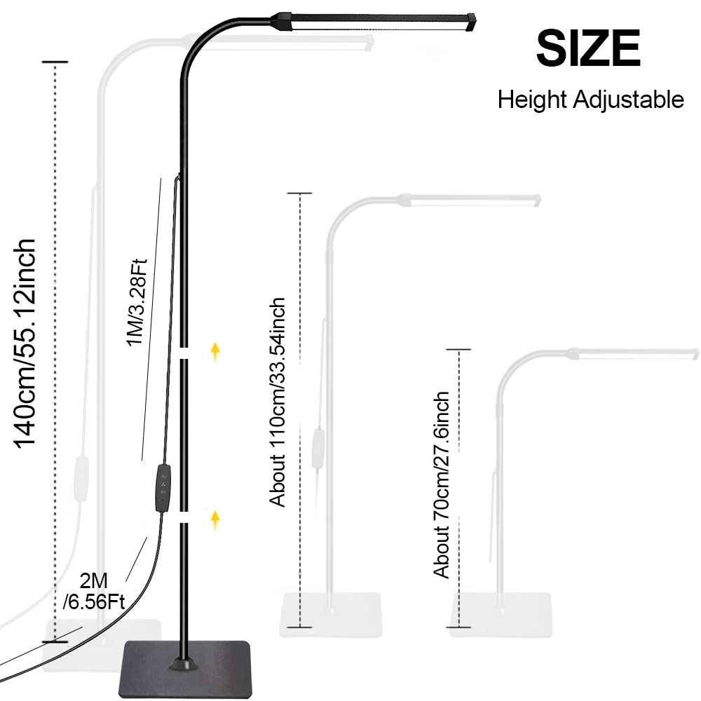 Eye-Friendly Reading Lamp - Dimmable Gooseneck Adjustable Gooseneck Floor Lamp - Targeted Warm Light Slim Dimmable Floor Lamp - Flexible Gooseneck Design 8 Eye-Friendly Reading Lamp - Dimmable Gooseneck Adjustable Gooseneck Floor Lamp - Targeted Warm Light Slim Dimmable Floor Lamp - Flexible Gooseneck Design - Image 8