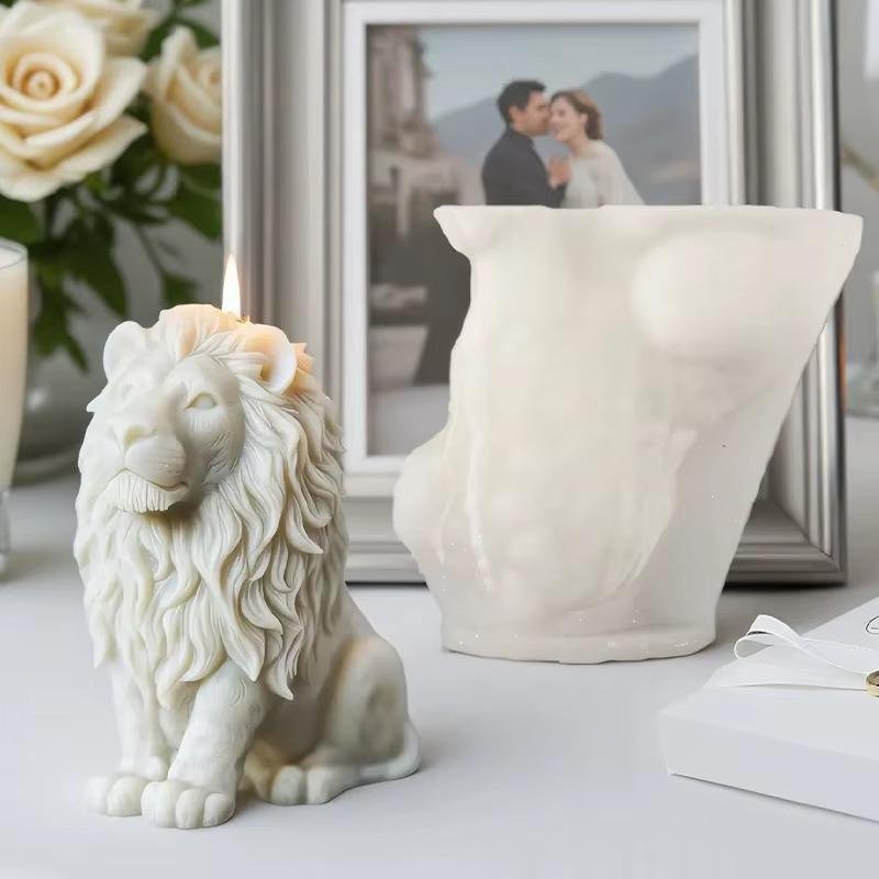 3D Lion Silicone Candle Mold