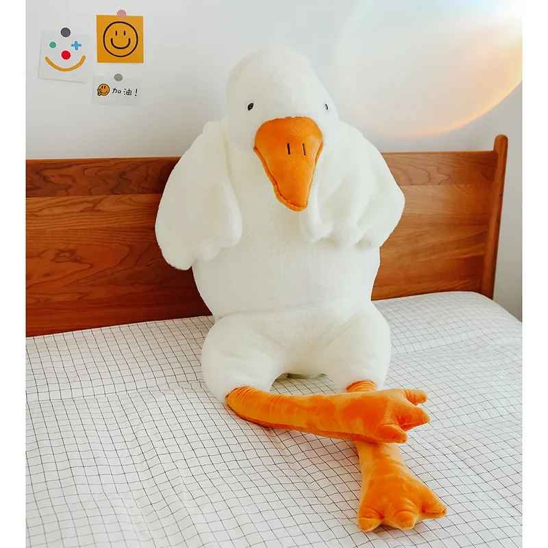 Finally, a Throw Pillow Worth Talking About  Big White Goose Plush Pillow - Image 2