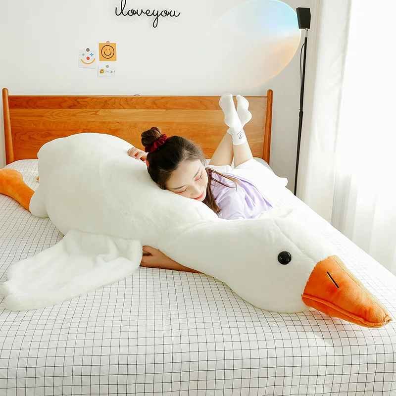 Finally, a Throw Pillow Worth Talking About  Big White Goose Plush Pillow