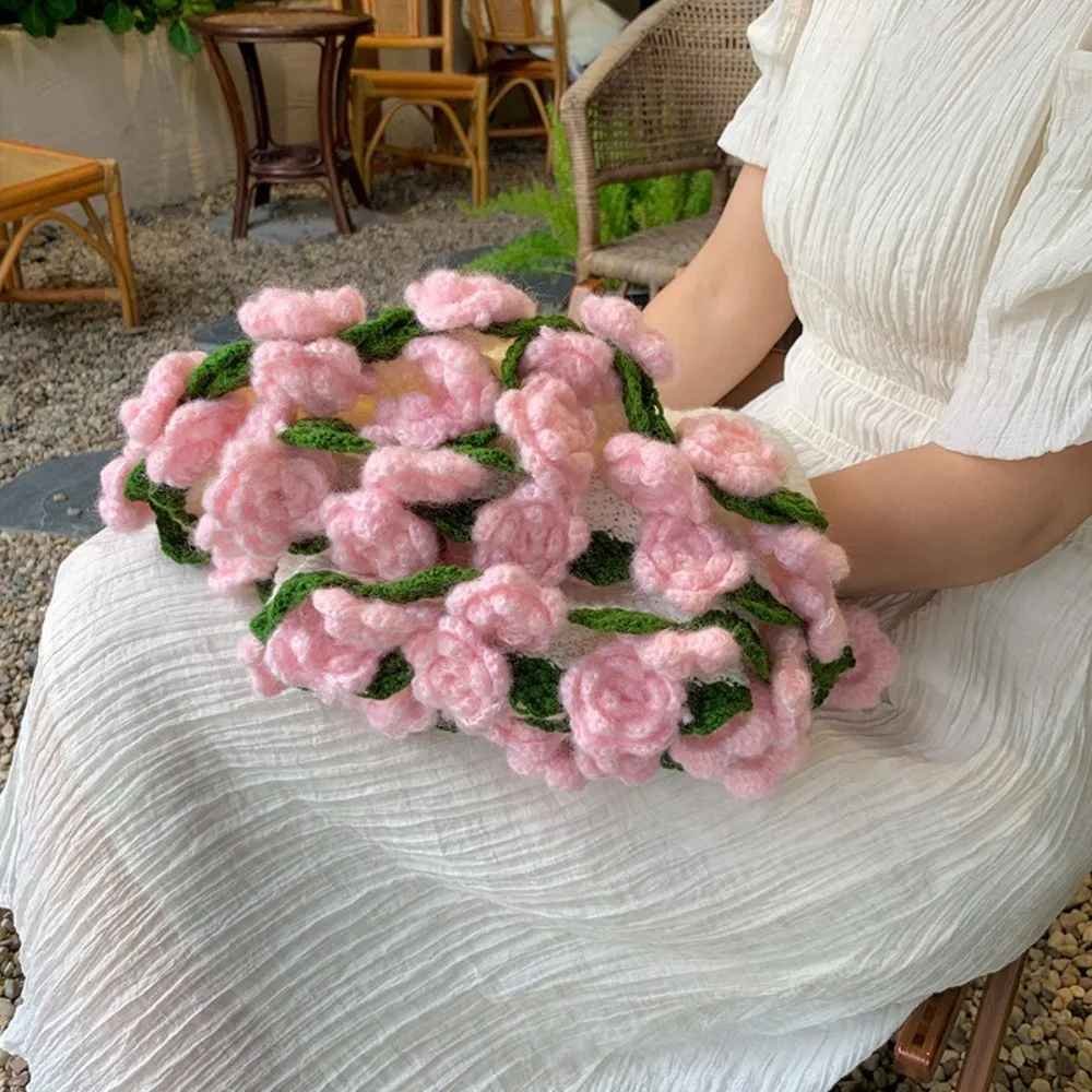 Crocheted Rose Bouquet Throw - Art Heirloom - Image 9