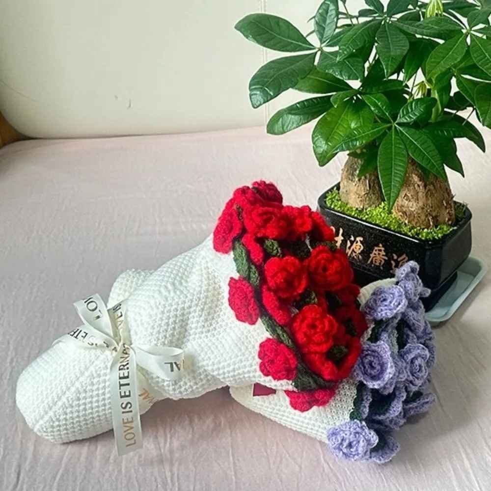 Crocheted Rose Bouquet Throw - Art Heirloom - Image 10