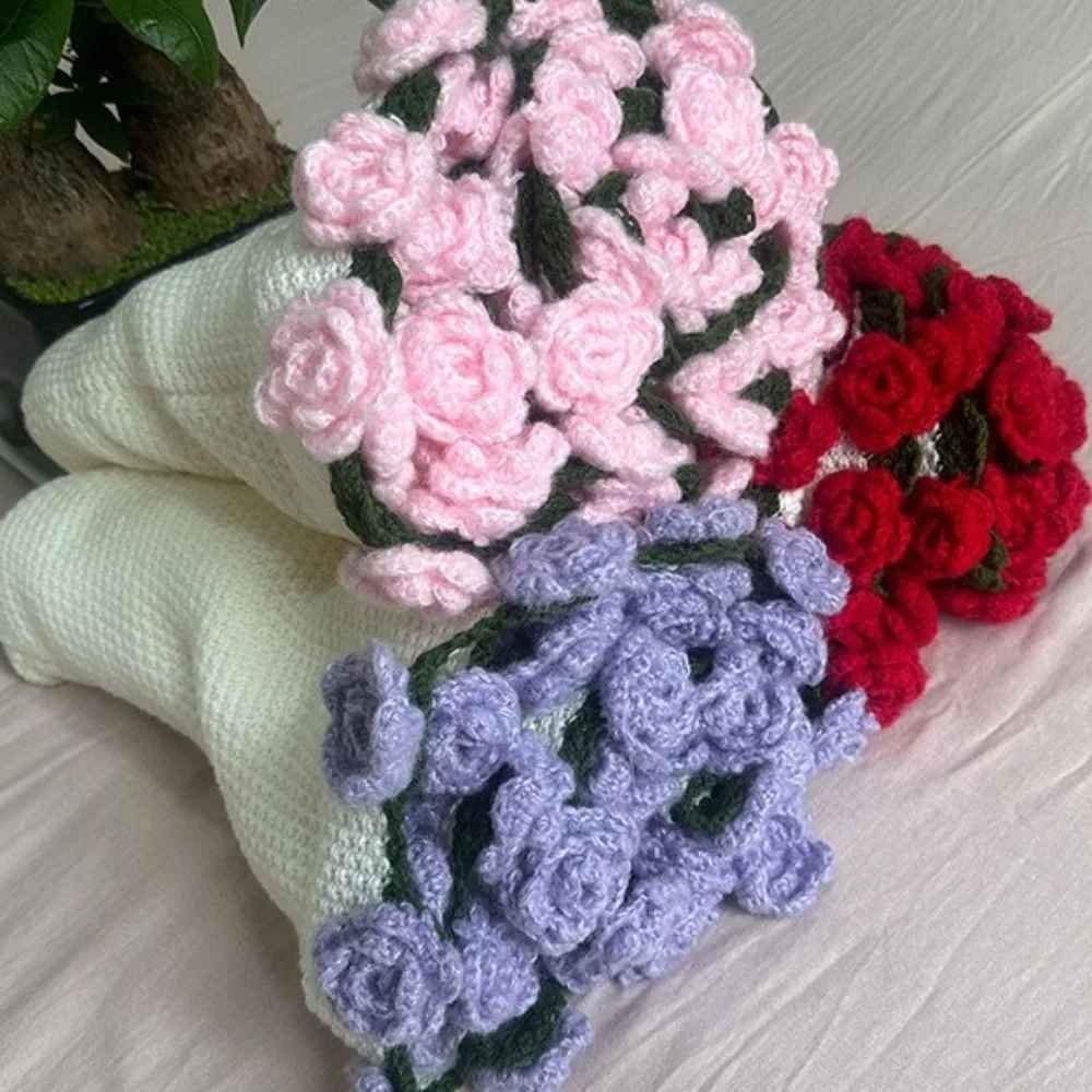 Crocheted Rose Bouquet Throw - Art Heirloom - Image 12
