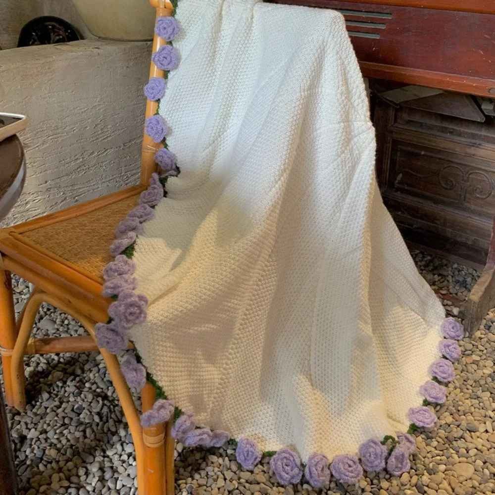 Crocheted Rose Bouquet Throw - Art Heirloom - Image 14