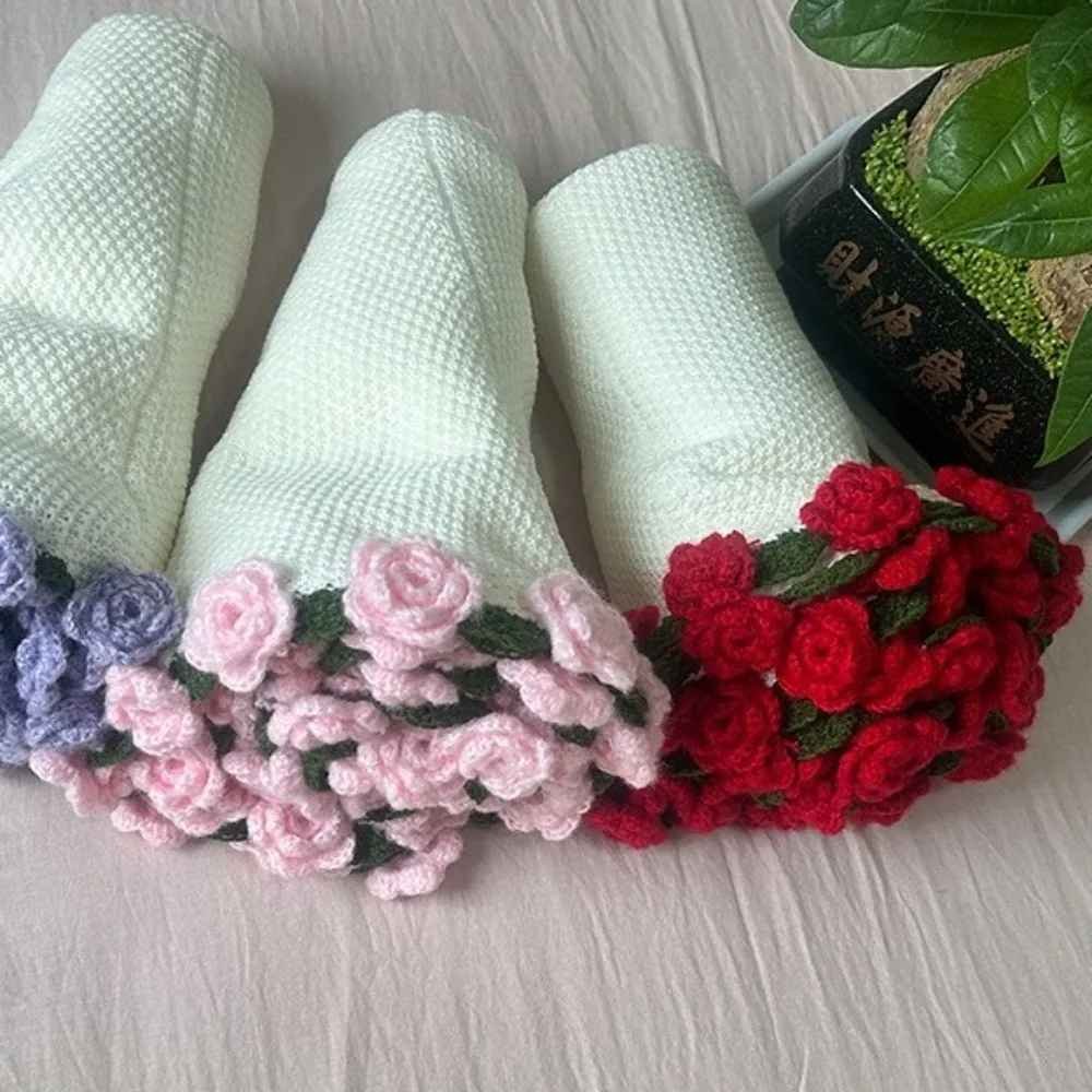 Crocheted Rose Bouquet Throw - Art Heirloom - Image 15
