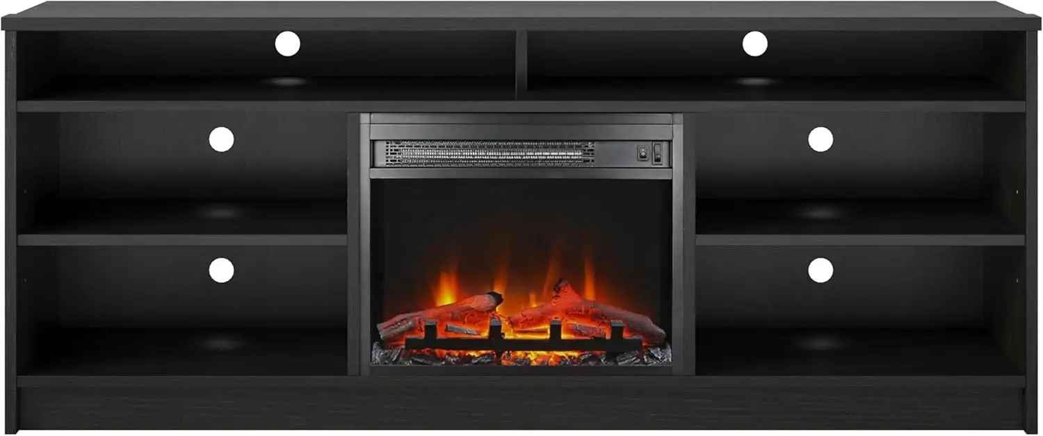 Immediate Warmth & Ambiance Fireplace TV Stand 65 Inch 3 D FlameModern White 65" Fireplace TV Stand - Elevates Ambiance3 D Flame Electric Fireplace 65 Inch TV Stand for Cozy Ambiance | Black Color Only - Image 3