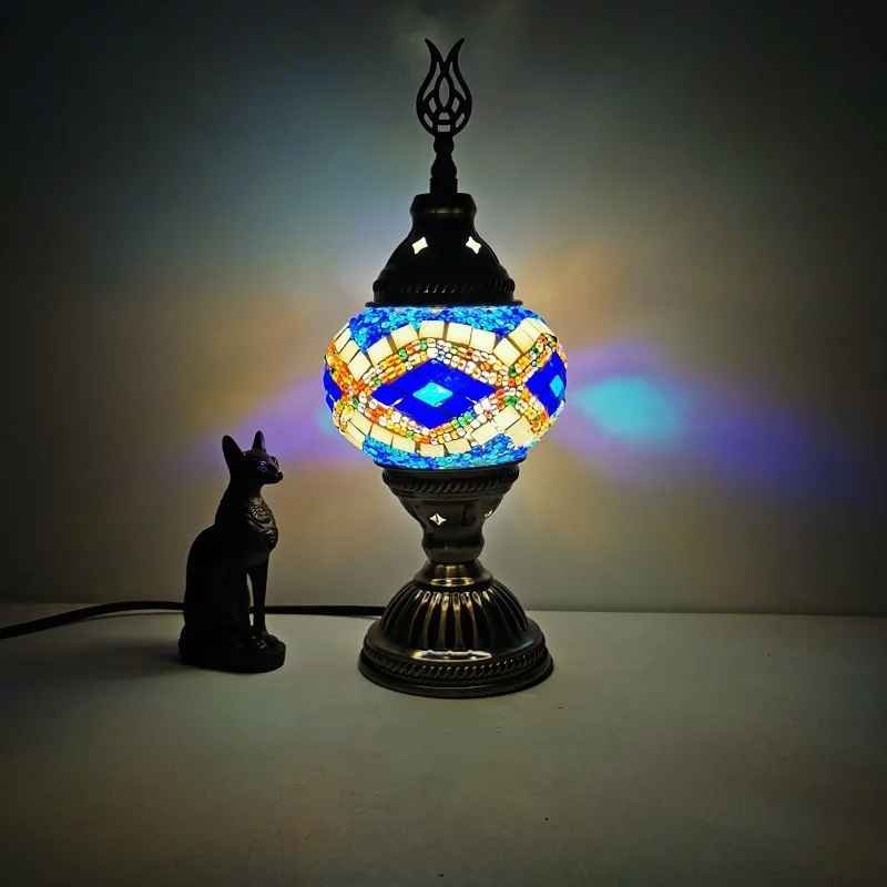 Handmade Turkish Mosaic Stained Glass Table Lamp | 100+ Sold