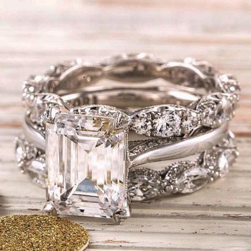 Cohesive Blue Zircon Stack Ring Set - Image 7