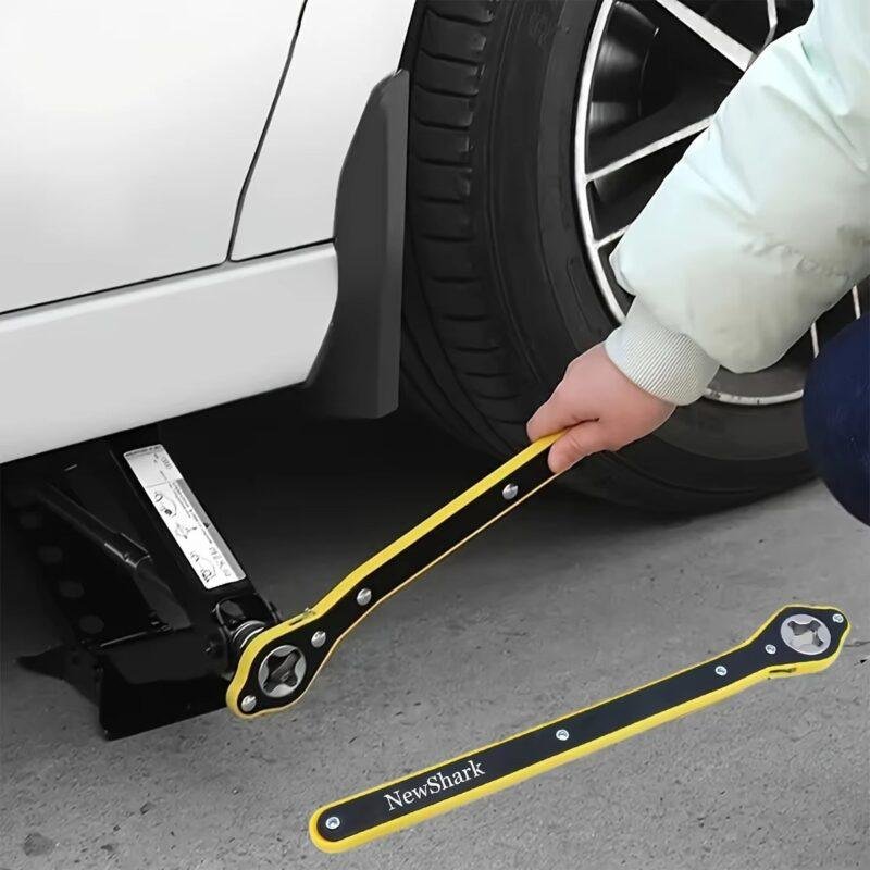 Labor-Saving Scissor Jack Ratchet Wrench Handle | 3000+ Sold