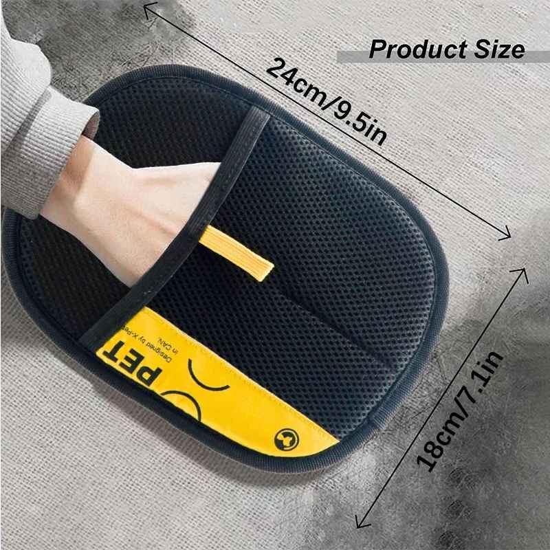 Pet Hair Remover Gloves with 2-in-1 Lint Roller Brush | - Image 3