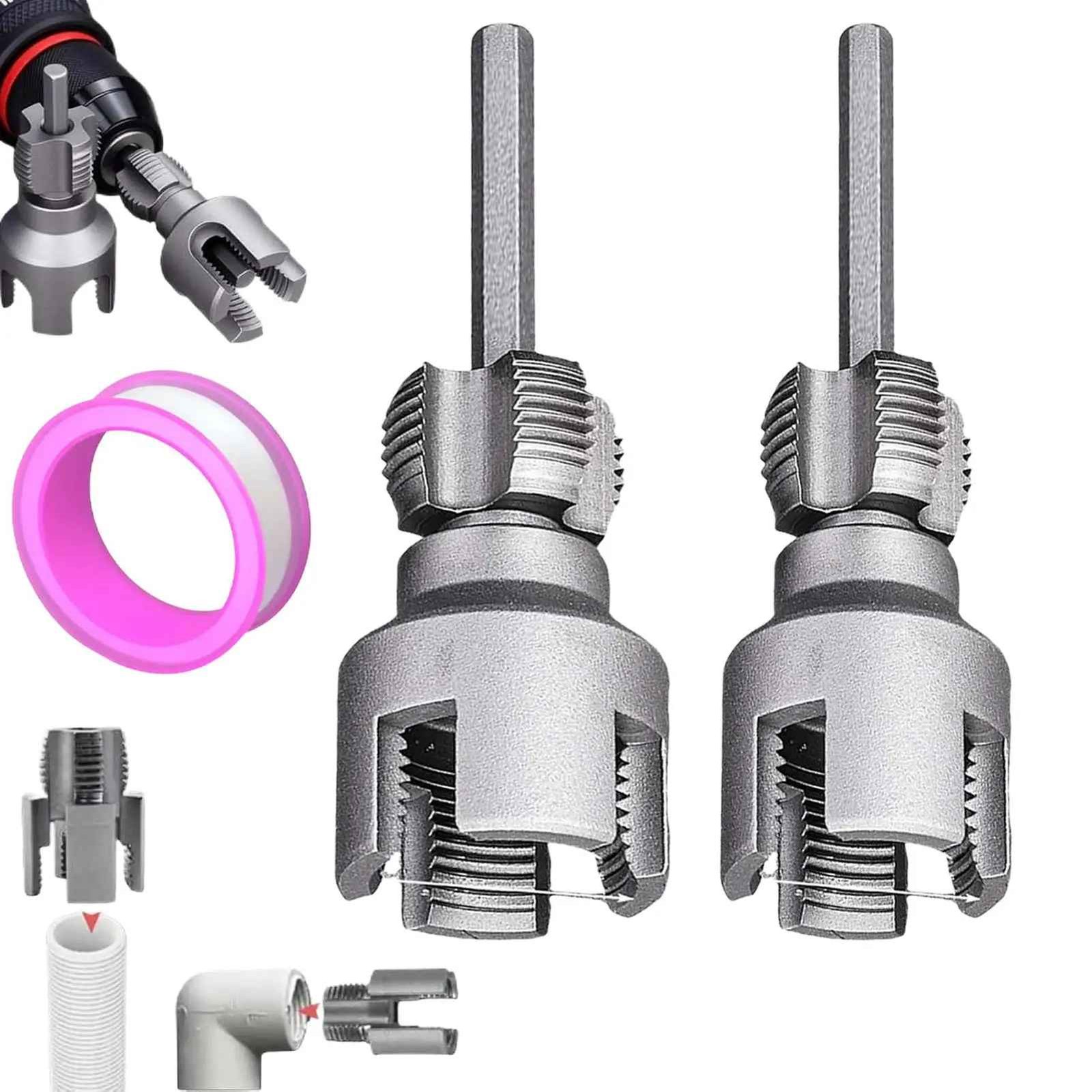 Electric PVC Pipe Threading Tool with 1/2 & 3/4 Dies | 115 Sold
