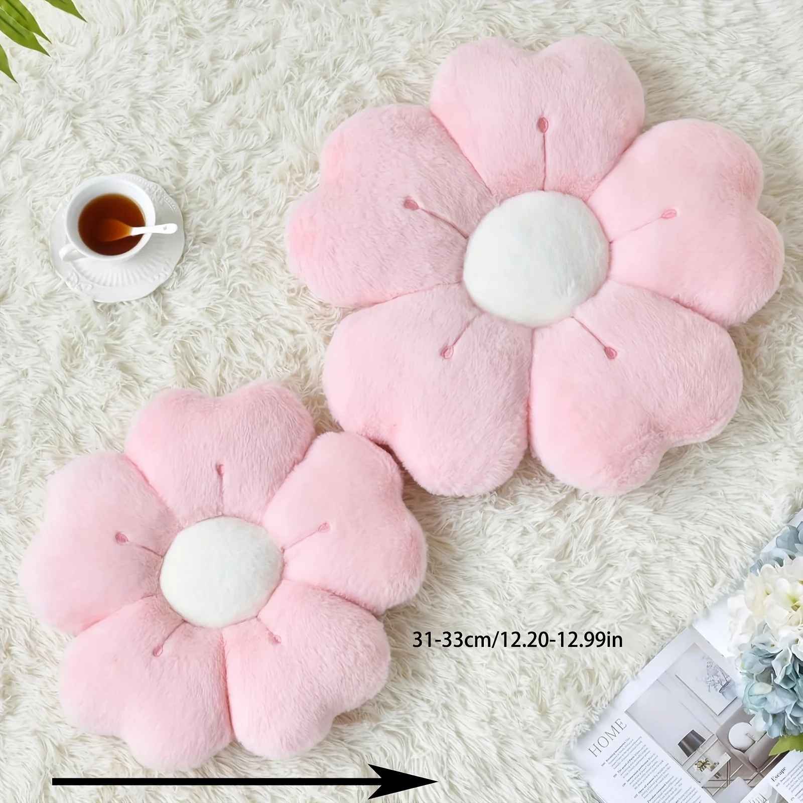 Soft Plush Daisy Flower Throw Pillow - Image 6