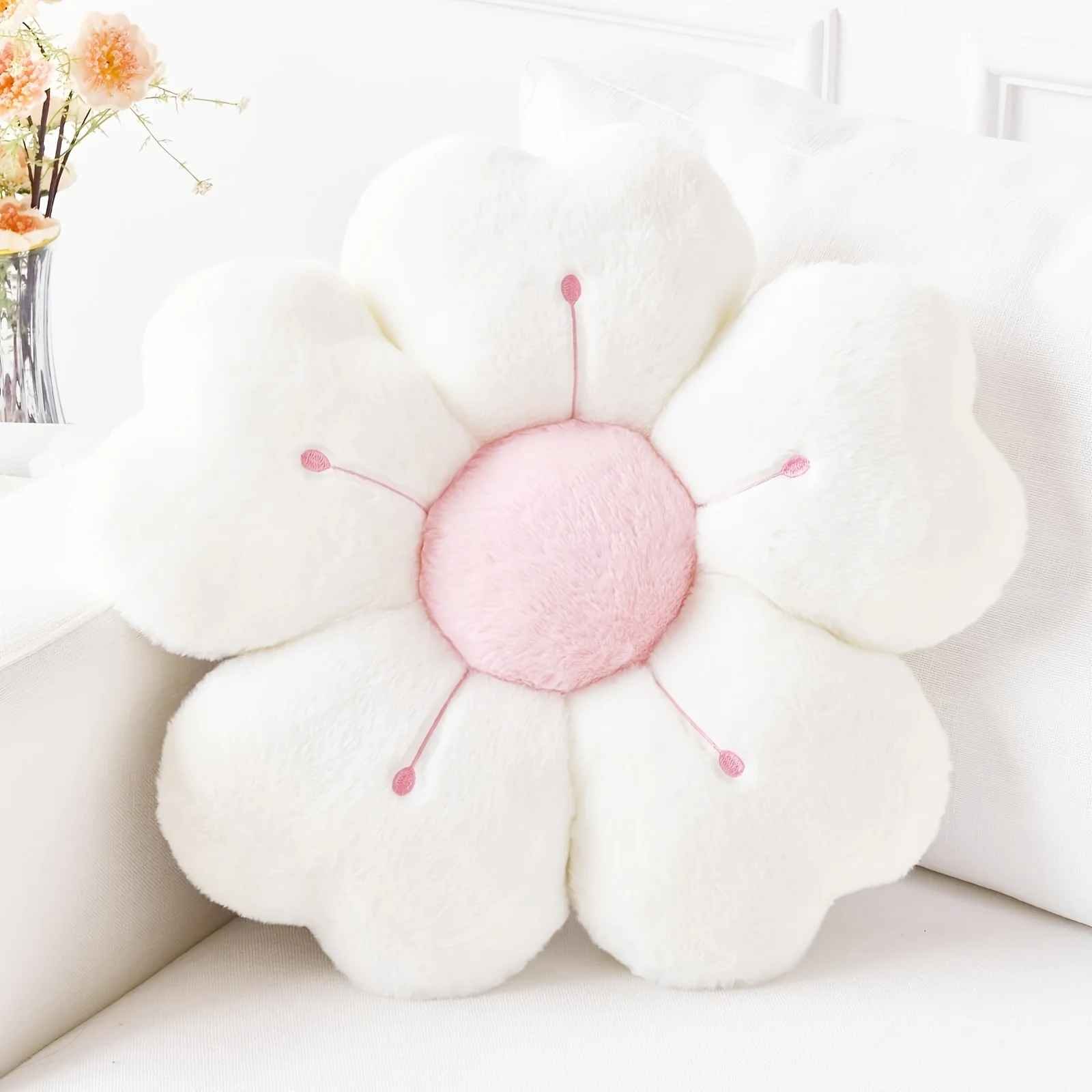 Soft Plush Daisy Flower Throw Pillow - Image 7