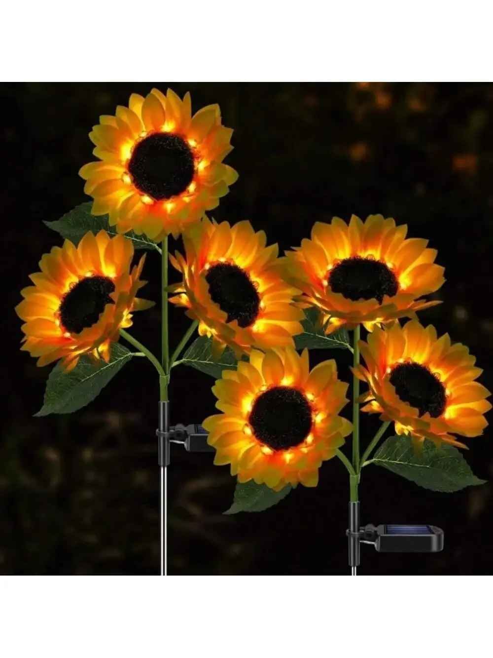 1pc / 3 Heads Solar Sunflower LED Lawn Light | 10,000+ Sold